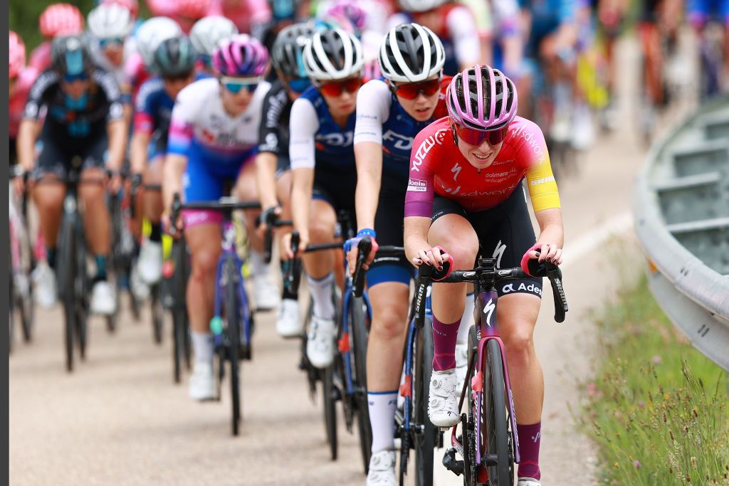 OJO GUARENA SPAIN MAY 21 Demi Vollering of Netherlands and Team SD Worx competes during the 7th Vuelta a Burgos Feminas 2022 Stage 3 a 1134km stage from Medina de Pomar to Monumento Natural de Ojo Guarea 767m VueltaBurgos BurgosFem UCIWWT on May 21 2022 in Ojo Guarea Spain Photo by Gonzalo Arroyo MorenoGetty Images