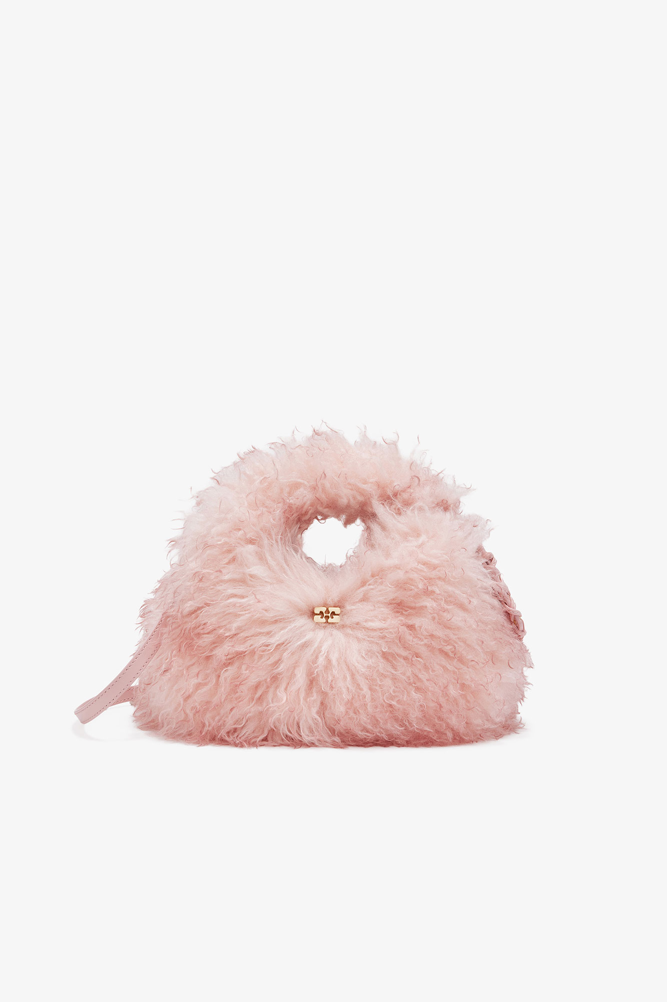 Pink Fur Mini Hobo Bag