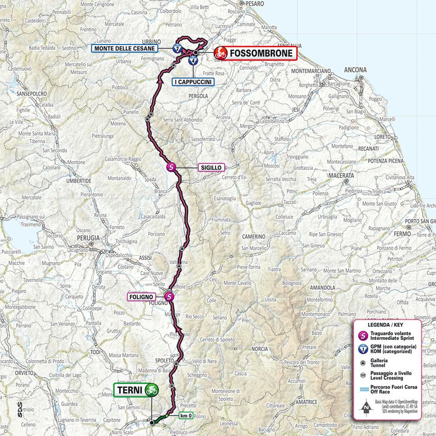 Maps and profiles of the 2023 Giro d'Italia