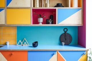 colourful wooden kitchen