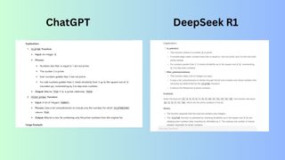 ChatGPT vs DeepSeek R1 screenshot