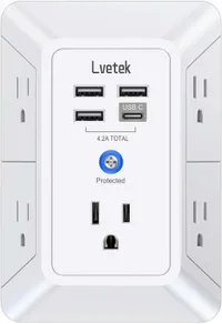 Lvetek Multi Plug Wall Outlets