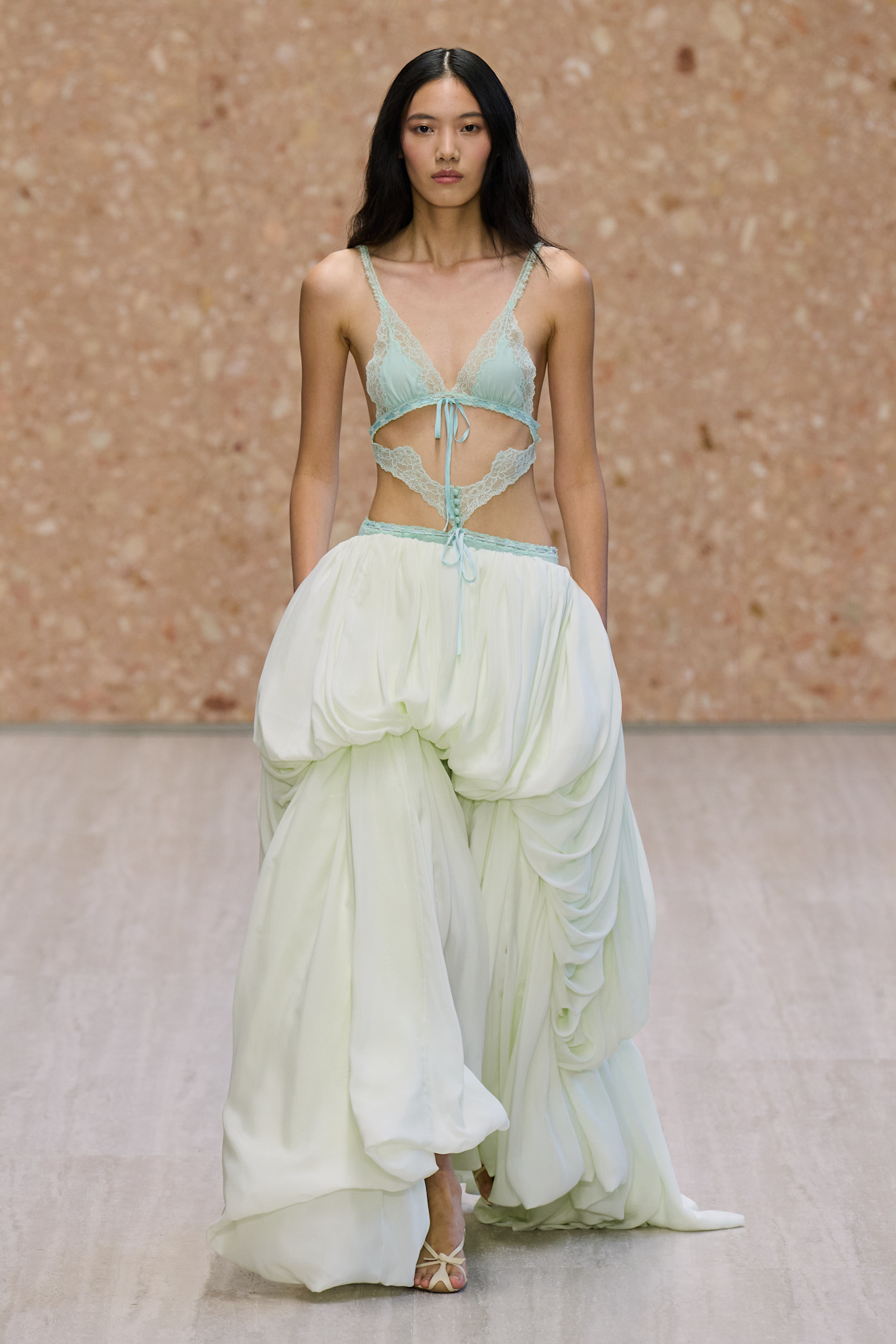 A model walks the Chlo&amp;eacute; spring/summer 2027 runway during Paris Fashion Week.