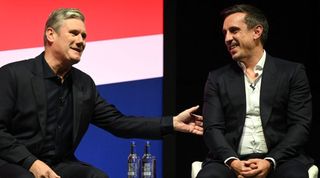 Keir Starmer and Gary Neville at Labour party conference