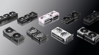 A selection of Nvidia RTX 5060 Ti graphics cards.