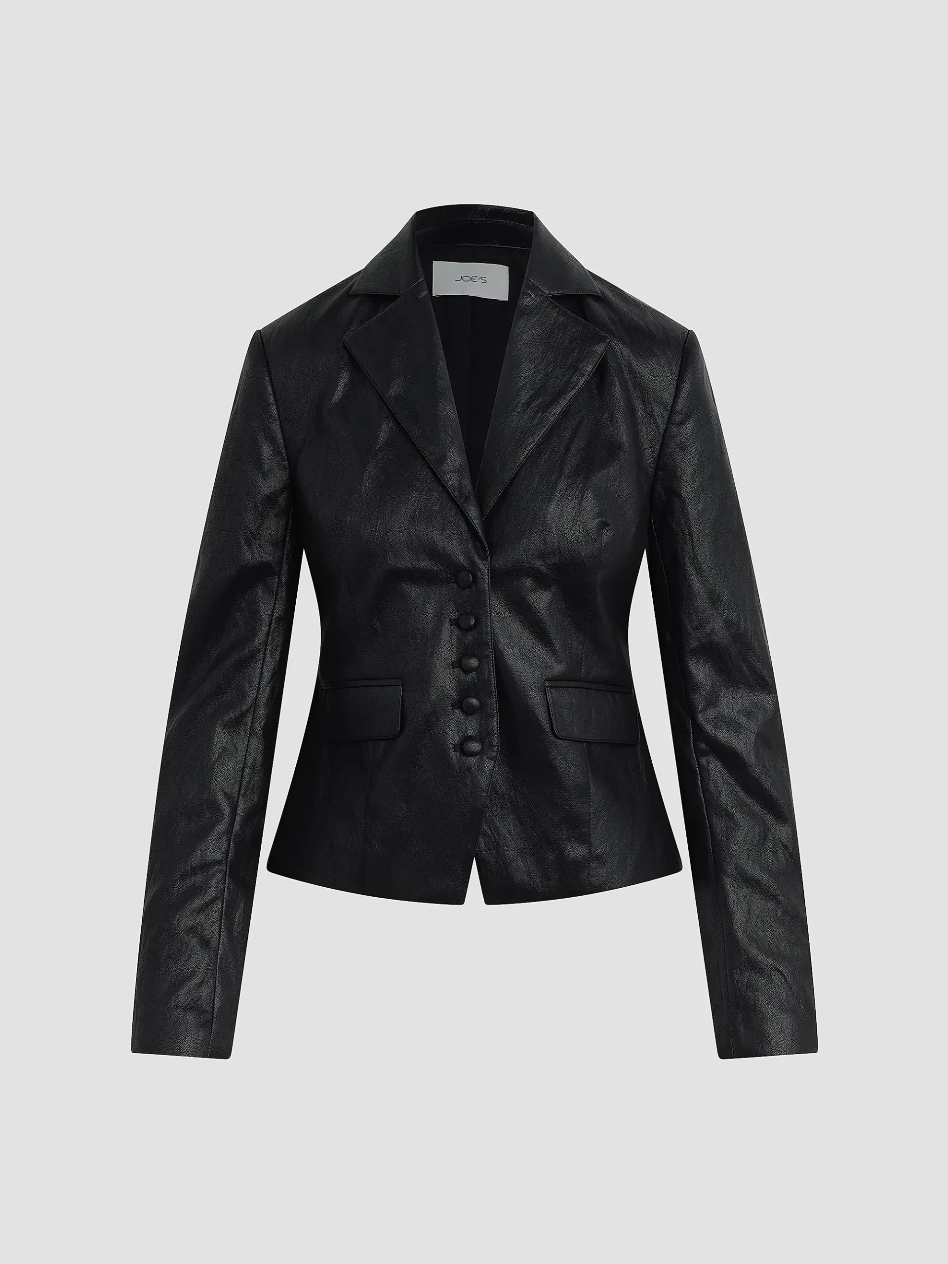 The Fitted Faux Leather Blazer