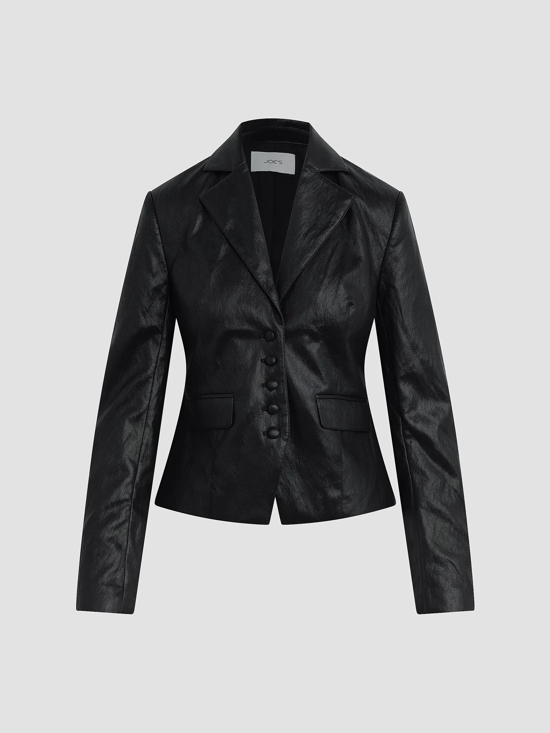 The Fitted Faux Leather Blazer