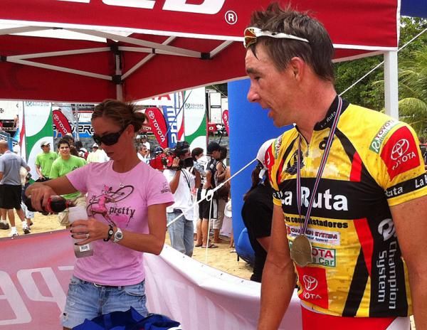 Todd Wells (Specialized) was supported by his wife Meg