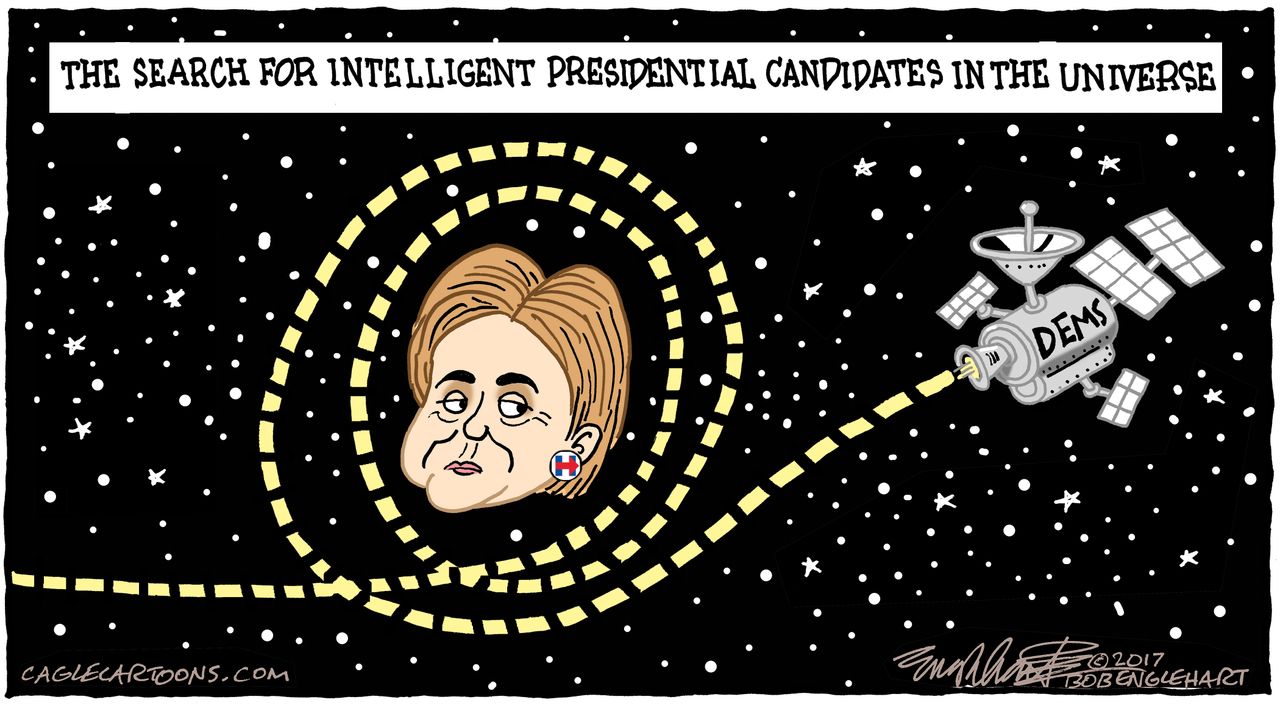 Political Cartoon U.S. Hillary Clinton Democratic presidential candidate