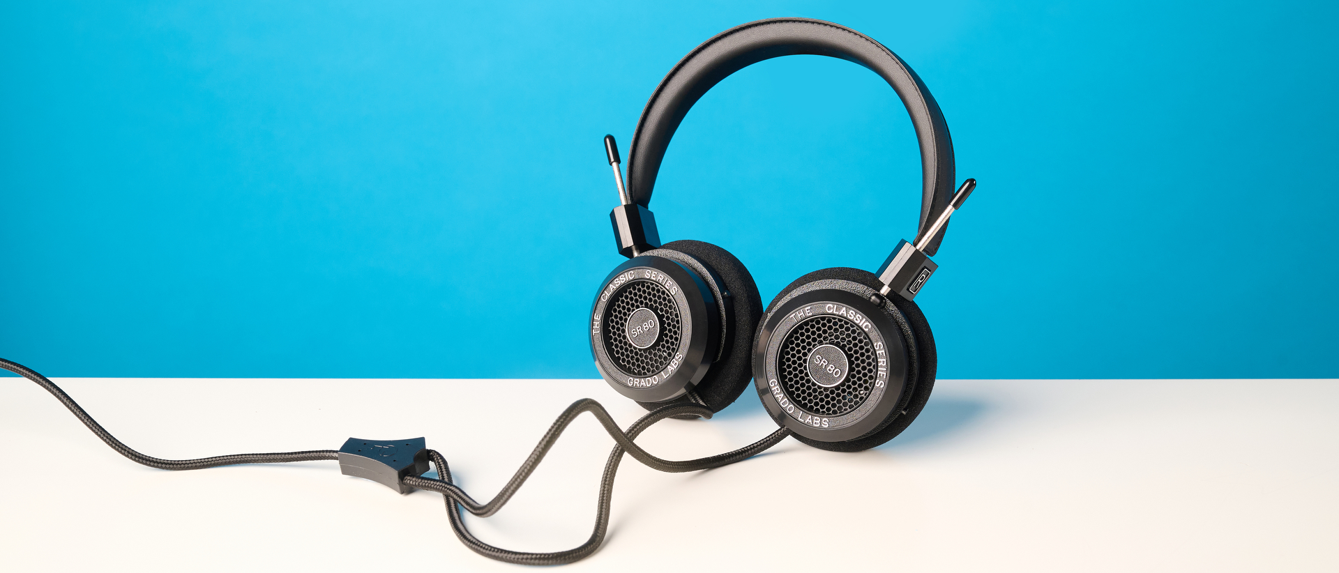 the grado sr80 headphones with open back on ear design