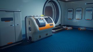 Subnautica 2 Titanium Ingots: A Processor inside a base, surrounded by storage.