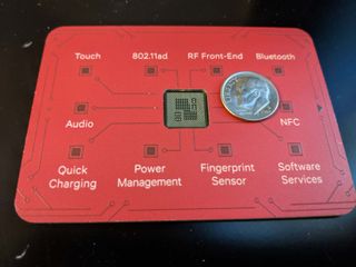 Qualcomm's Snapdragon 845, dime not included (Image Credit: Philip Michaels/Tom's Guide)