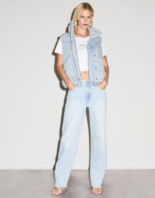 Levis 94 Baggy Seamed Jeans in Light Blue