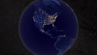 NASA maps holiday lights on Earth as seen from space.