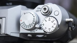 Fujifilm X-T50 camera's top dials