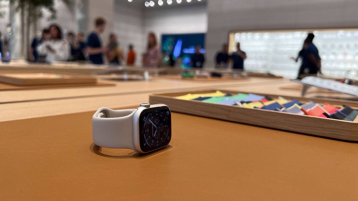 Inside the Apple Store in Knightsbridge, London