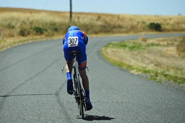 Jack Haig en route to a sixth place finish in the U23 Men's TT national championships