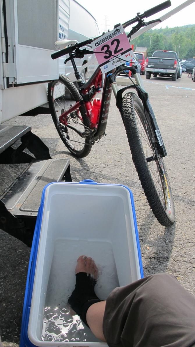 Sitting out the racing at Mont-Sainte-Anne