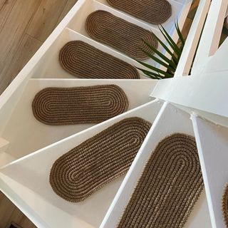 Handmade Crochet Jute Stair Treads