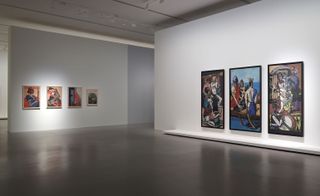 Colourful artwork on display