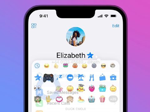 how to add emoji in telegram name android