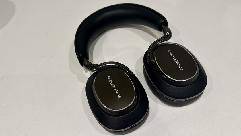 Bowers &amp; Wilkins Px8 S2 over-ear ANC headphones on a white surface