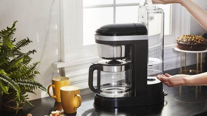 How to clean a drip coffee maker: the kitchenaid drip coffee maker on a countertop