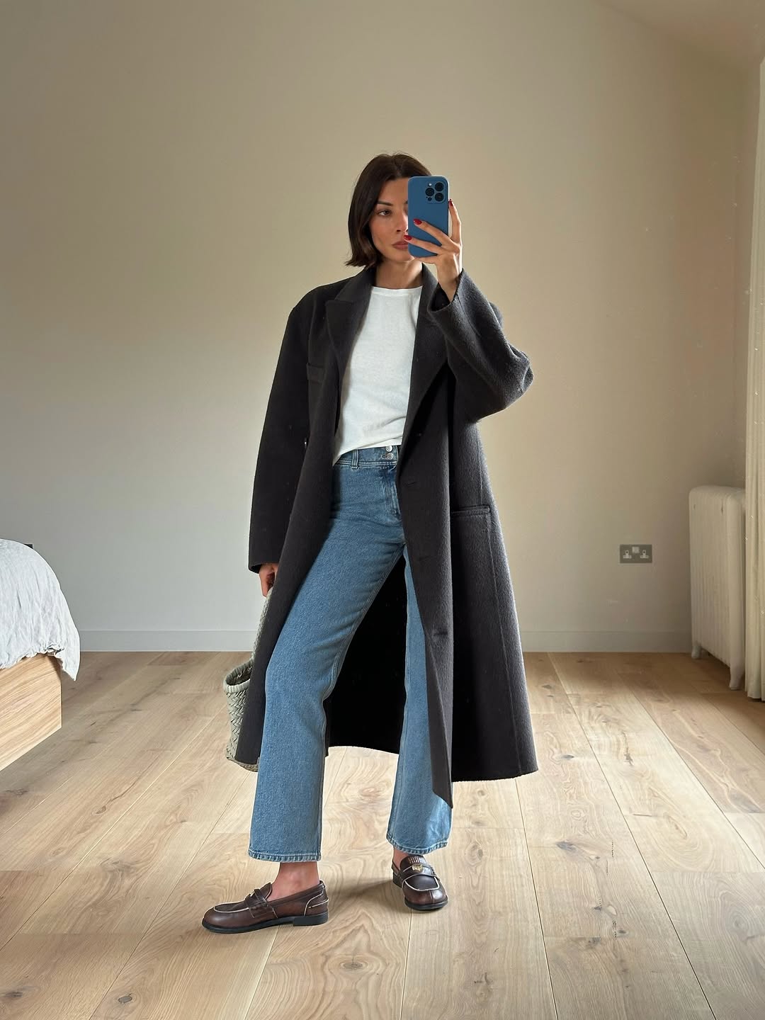 woman wearing brown loafer trend
