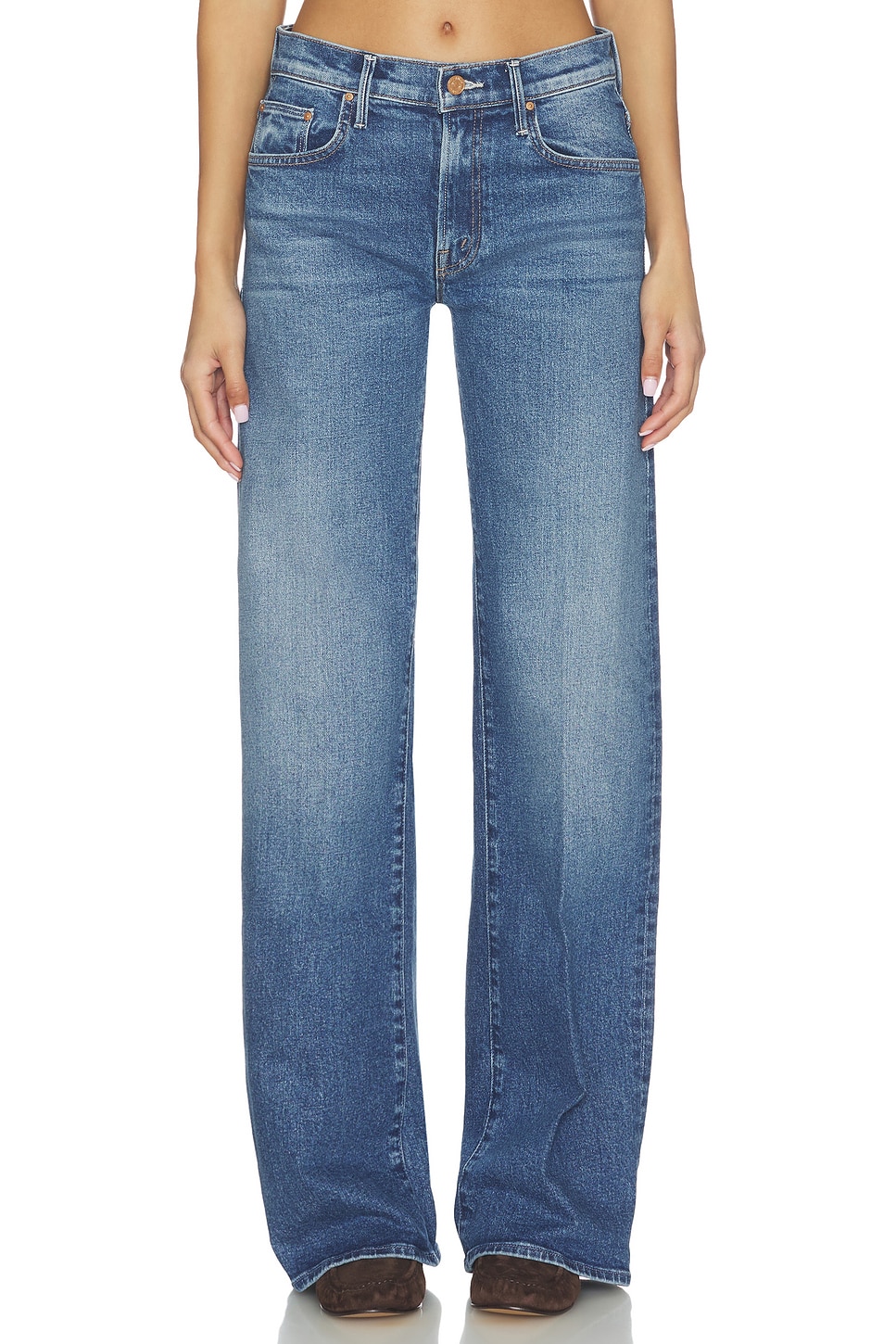 The Mid Rise Lasso Heel Jeans