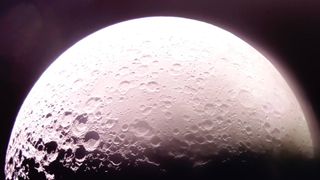 Firefly Aerospace's Blue Ghost lunar lander captured this photo of the moon shortly after arriving in lunar orbit on Feb. 13, 2025.