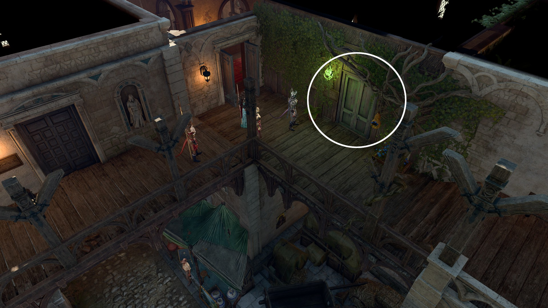 An image showing the door to the Nymph's Caress in Baldur's Gate 3.
