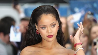 london, england july 24 rihanna attends the valerian and the city of a thousand planets european premiere at cineworld leicester square on july 24, 2017 in london, england photo by tim p whitbygetty images