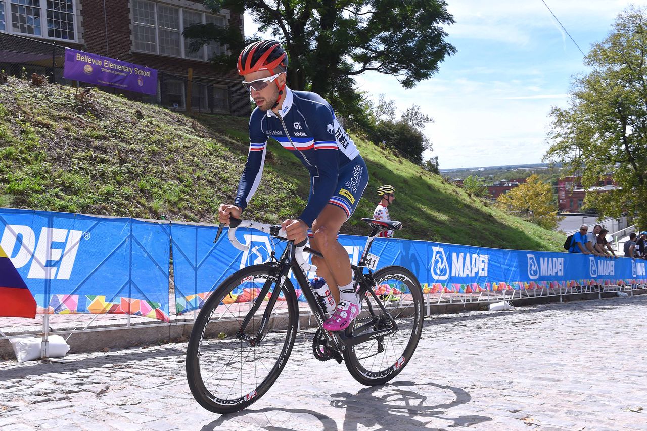 Nacer Bouhanni (France) climbing