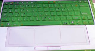 Shot of the waterproof and dustproof keyboard and touchpad.