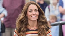 Catherine, Princess of Wales arrives at The Royal Yacht Squadron on August 08, 2019