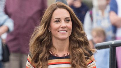 Catherine, Princess of Wales arrives at The Royal Yacht Squadron on August 08, 2019