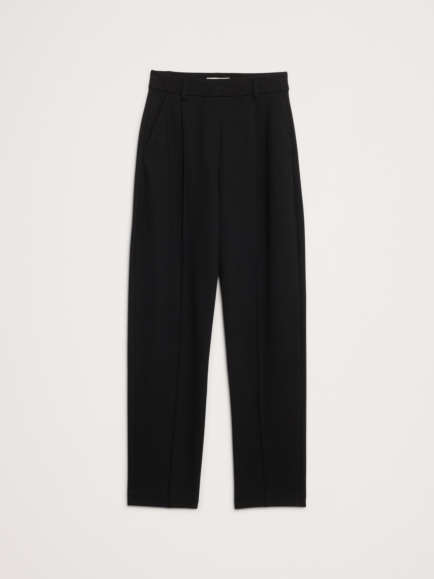 High-Rise Tapered Drapey Ponte Pull-On Pant
