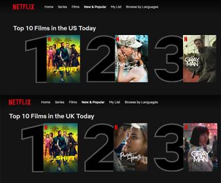 Netflix review charts showing Day Shift as number 1