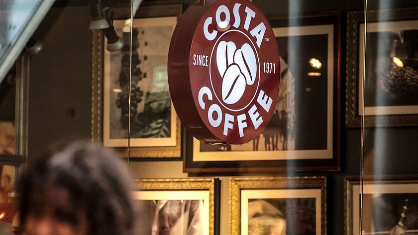 Costa coffee sign in the window