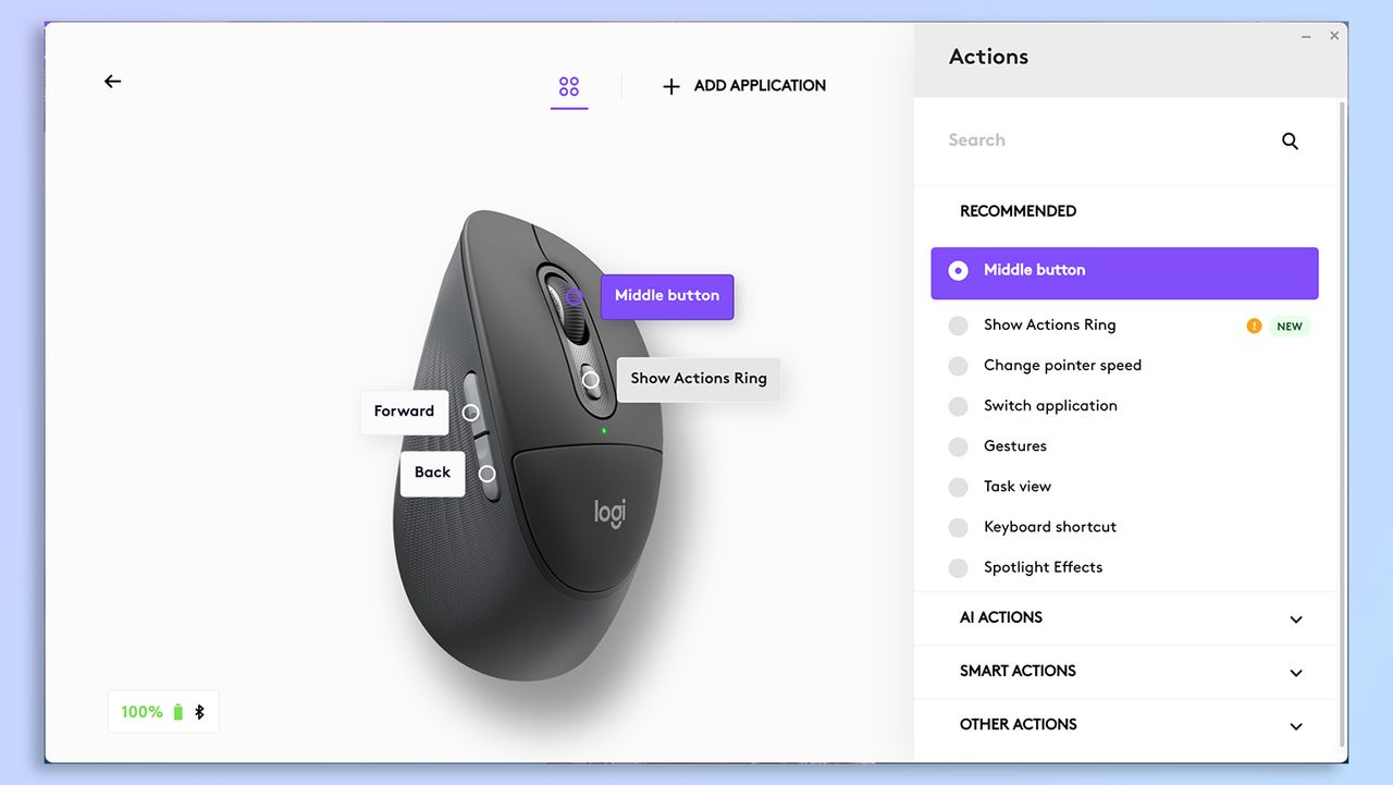 Logi Options+ for customizing the Logitech M850L mouse