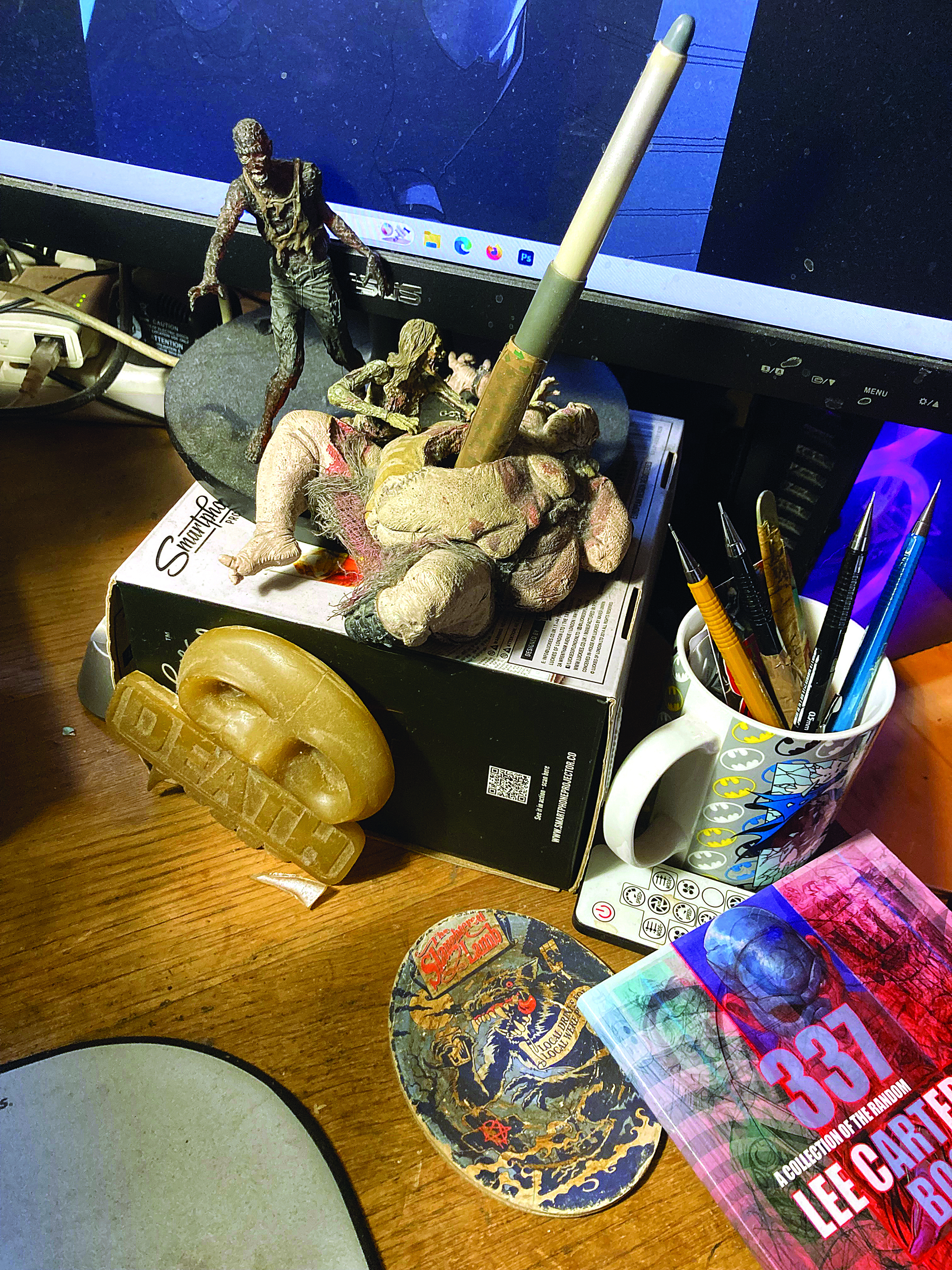 Artist in residence; pen holders