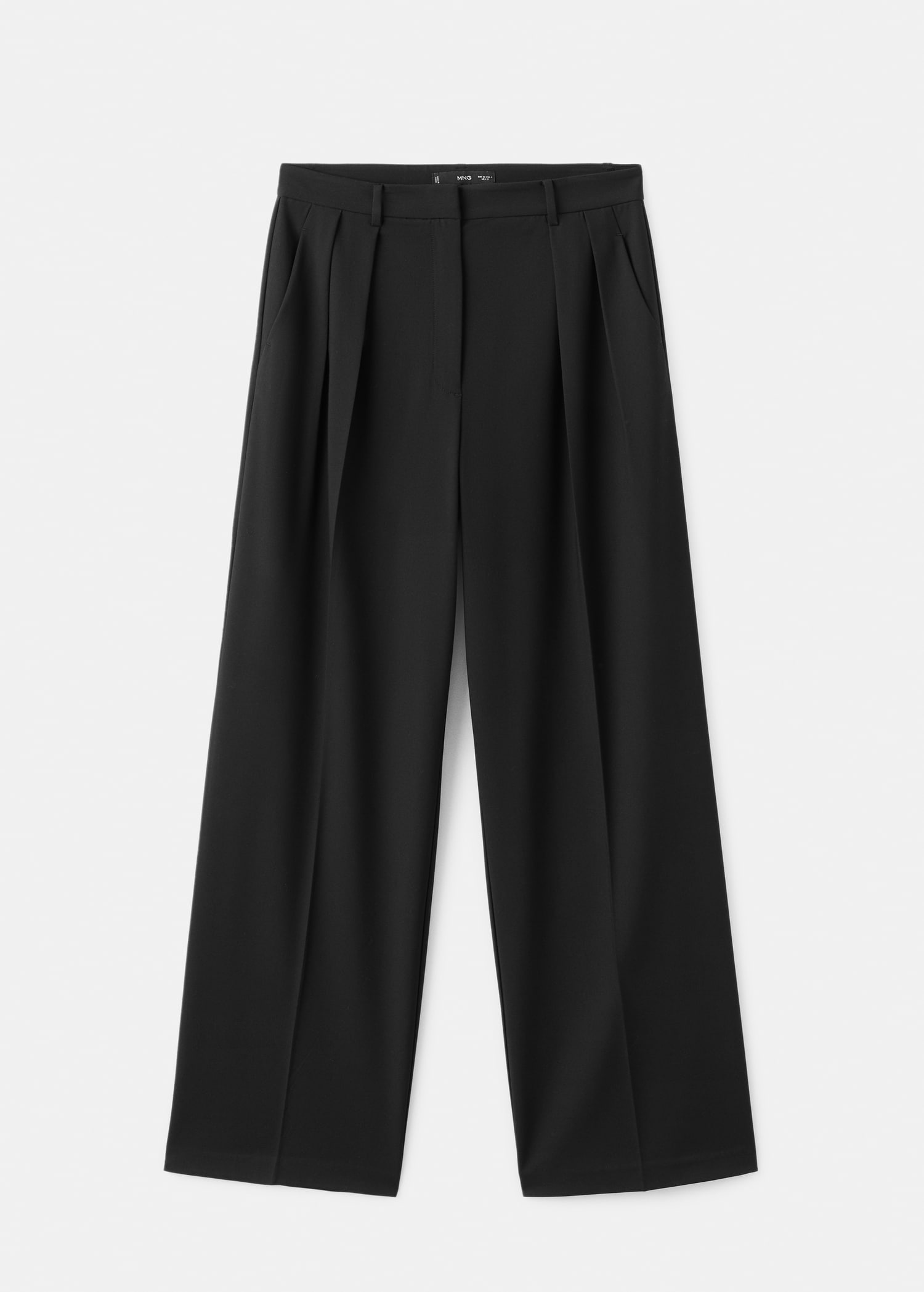 Wide-Leg Mid-Rise Pleated Pants - Women | Mango Usa