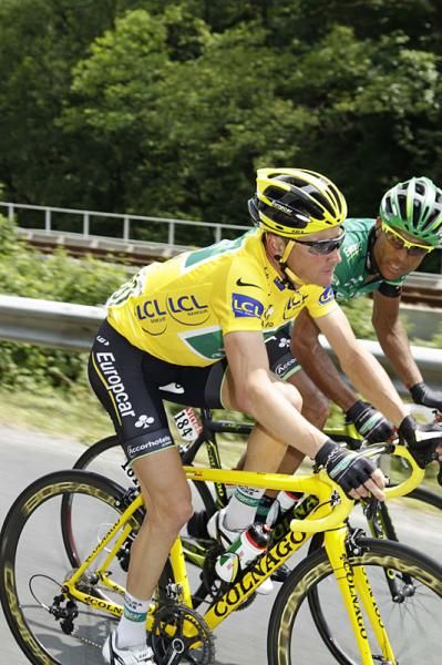 Race leader Thomas Voeckler (Europcar)