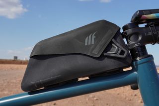 Tailfin Top Tube Pack mounted on a gravel bike