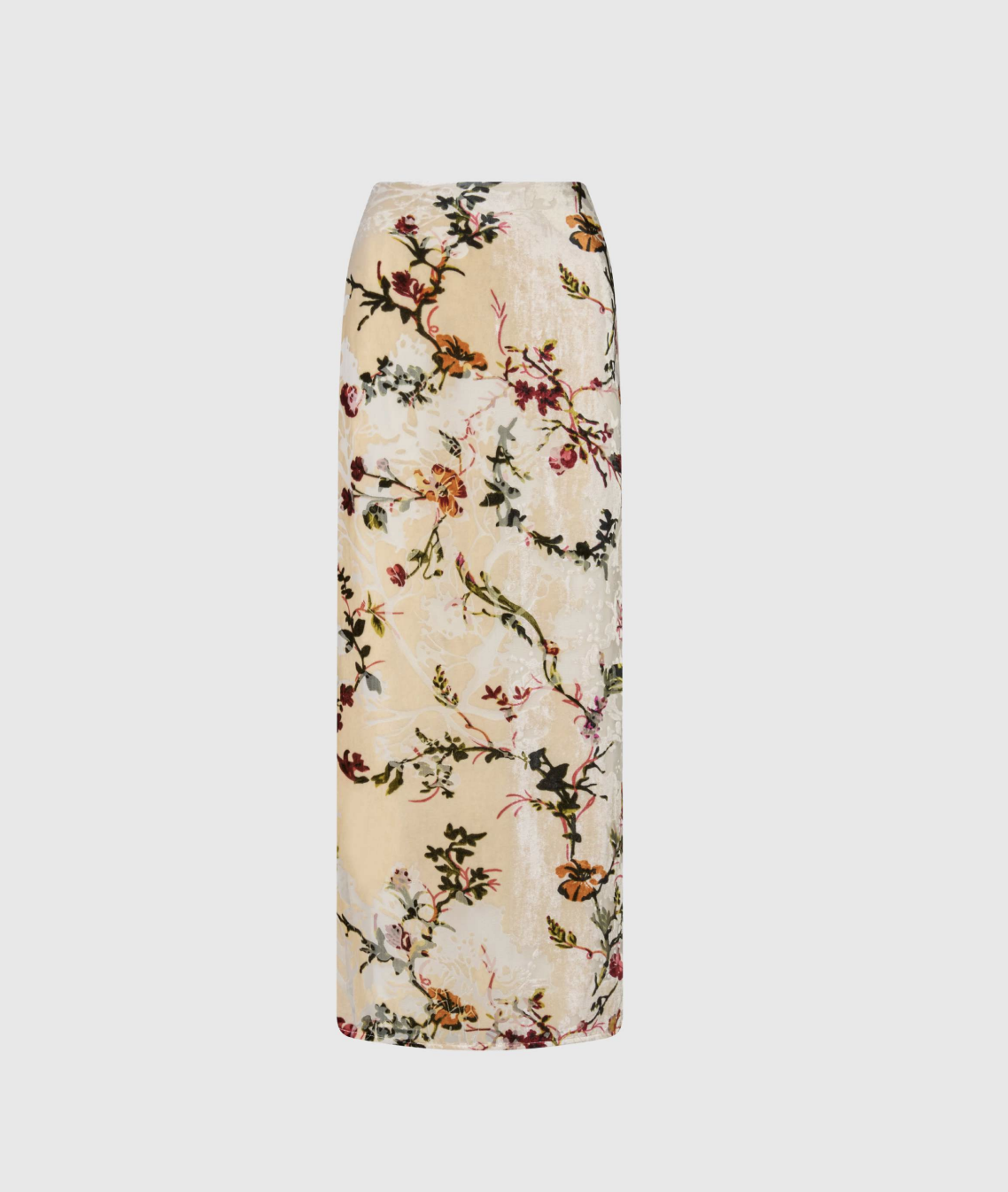 Reformation, Carolyn Skirt in Floral Velvet