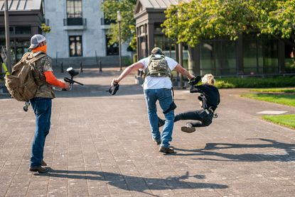 Proud Boys attack peaceful protesters in Salem, Oregon