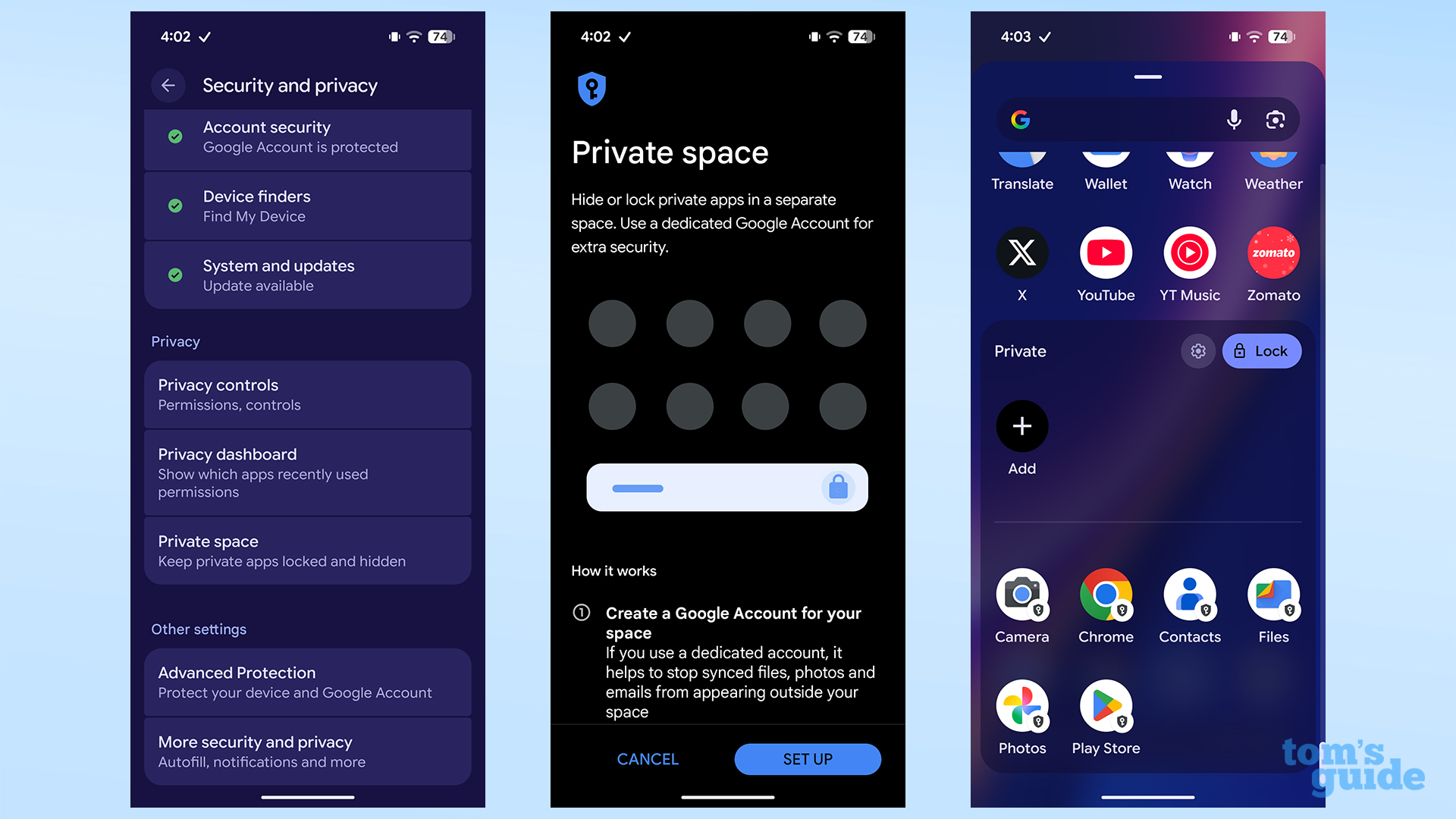 How to enable Private Space on a Google Pixel