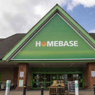 homebase stores with brick wall