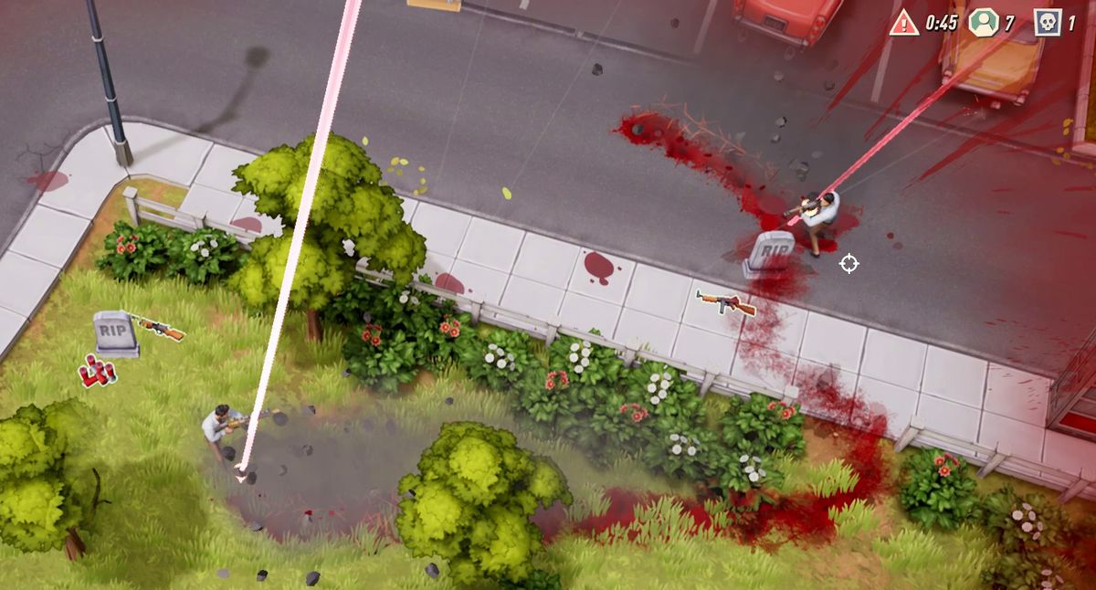 In this battle royale you can scorch players with orbital death rays after you die