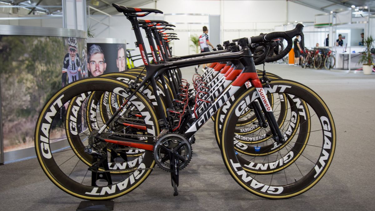 Team Sunweb are all riding Giant's TCR Advanced SL 0 in Adelaide, with none of the new Propel's to be seen